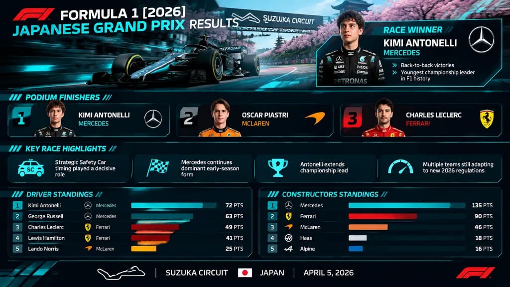 Formula 1 Race Broadcast Infographic Dashboard