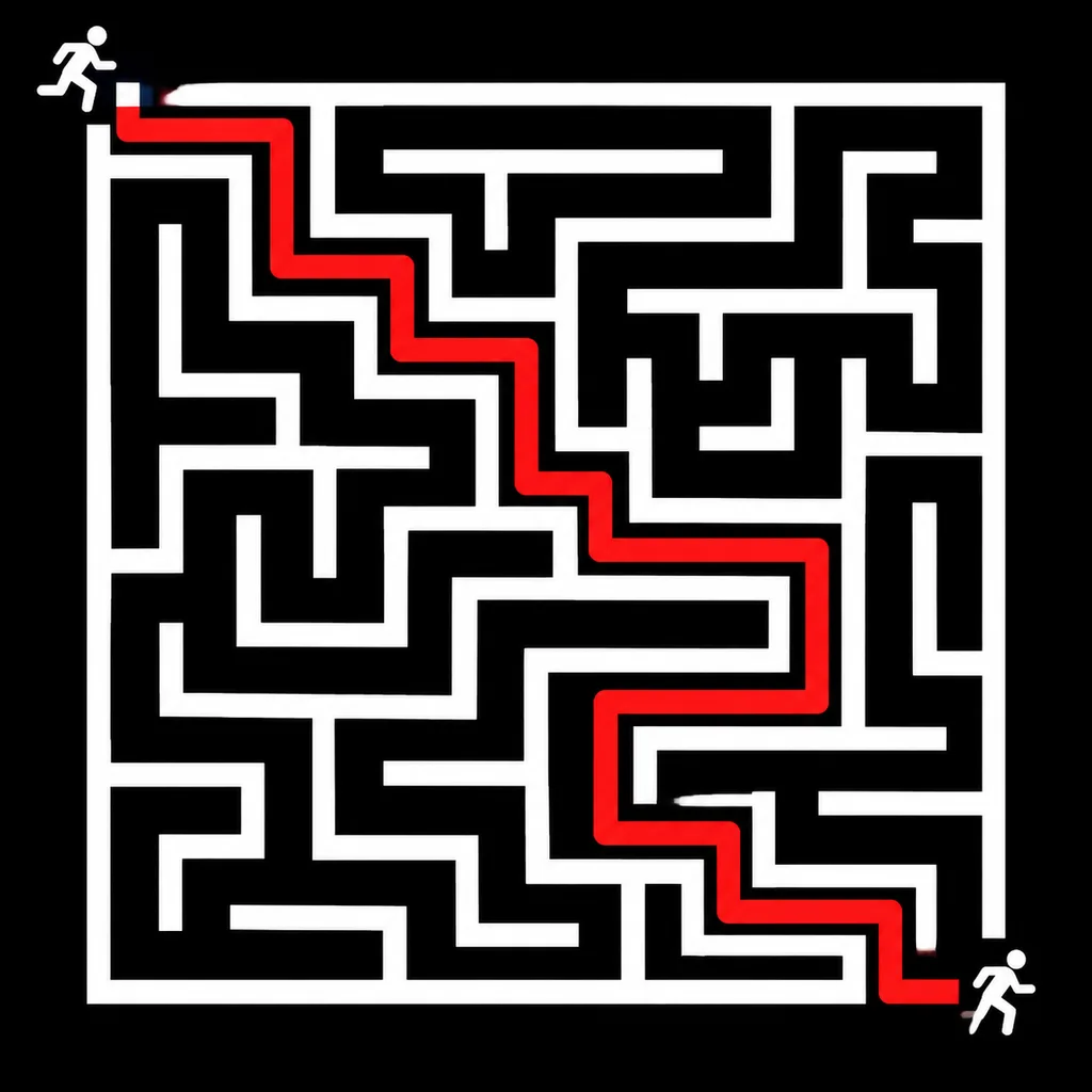 迷路の正解ルート描画