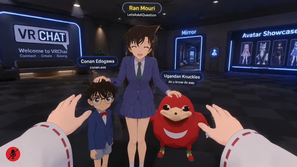 First-Person VRChat Crossover Lobby Screenshot