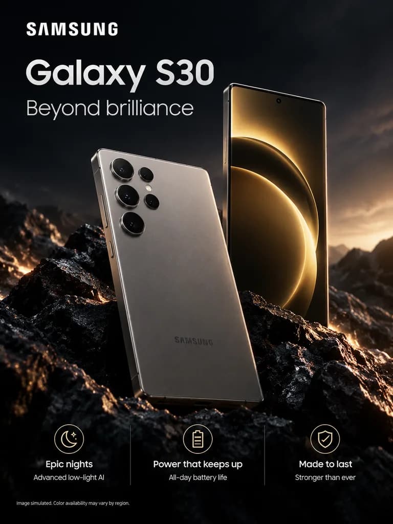 Dark Sleek Flagship Smartphone Poster