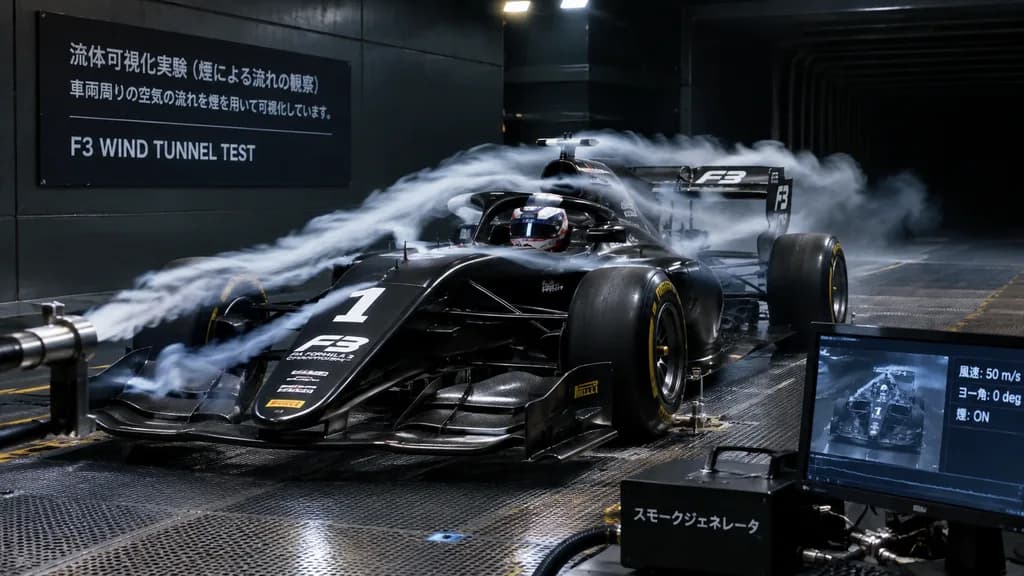 F3マシンの風洞空力実験