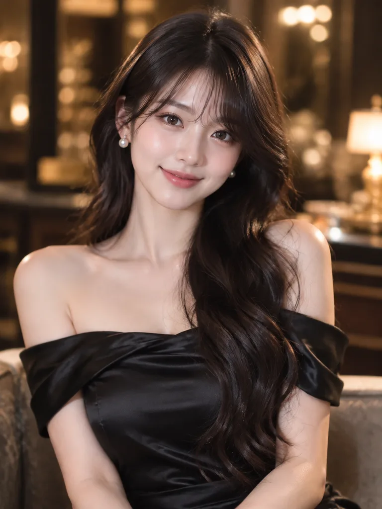 우아한 이브닝드레스 여성 인물 사진