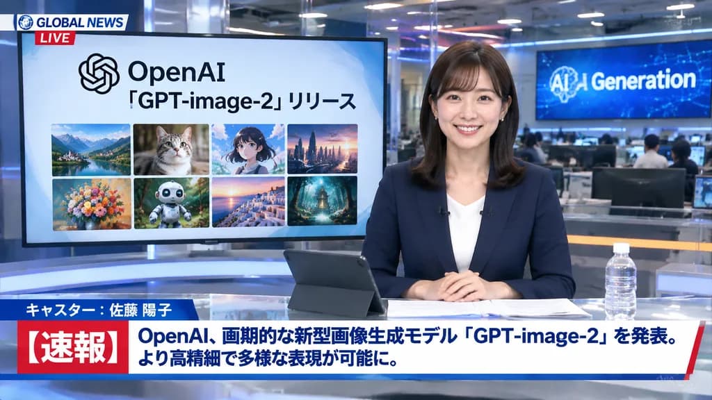 Television Breaking News Broadcast Studio