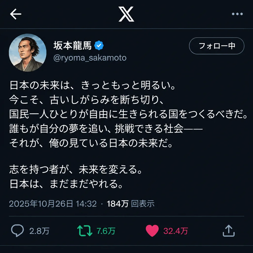 Historical Figure X Social Post Interface