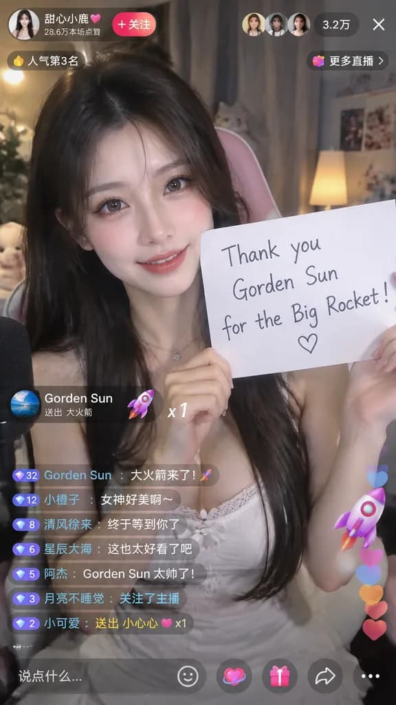 Mobile Live Stream Screenshot with Sign