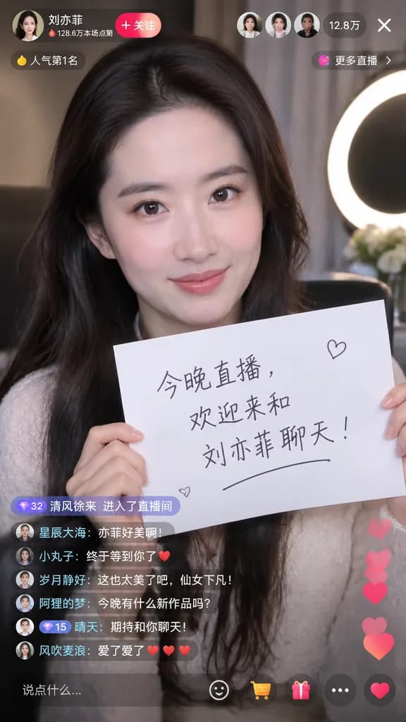Celebrity Douyin Live Stream Screenshot