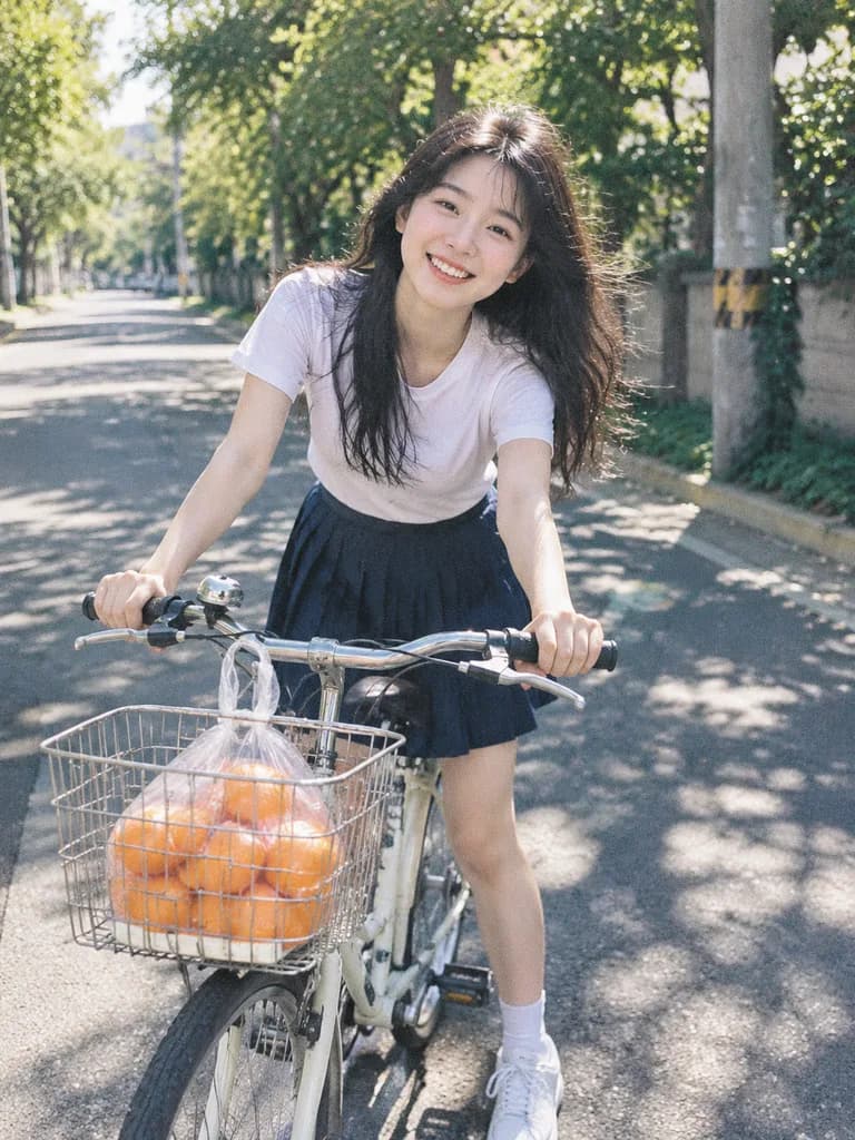 Vintage Summer Portrait with Bicycle