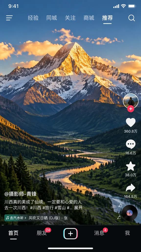 Short-Video Mobile App Screen Mockup