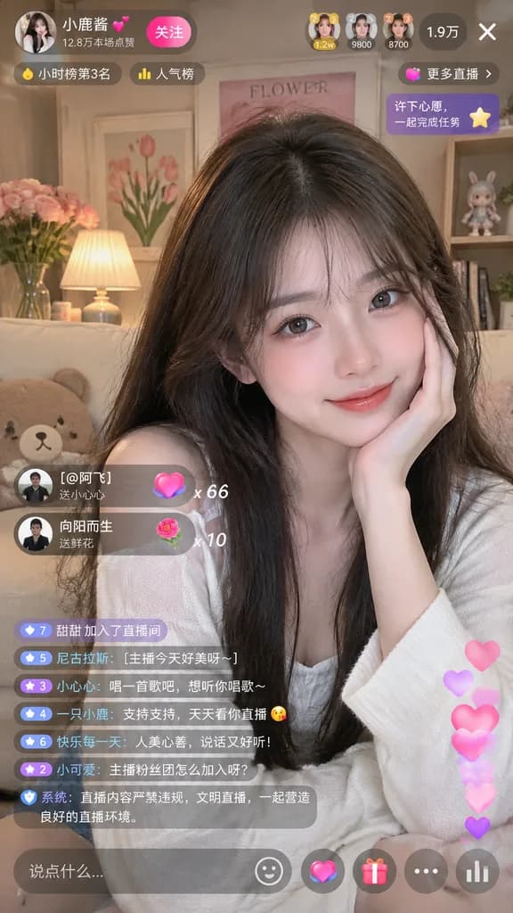 Mobile Live Streaming Interface Mockup
