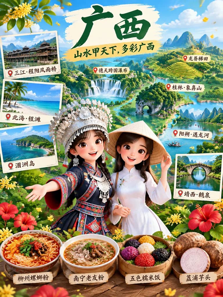 3Dアニメ調のご当地観光ポスター