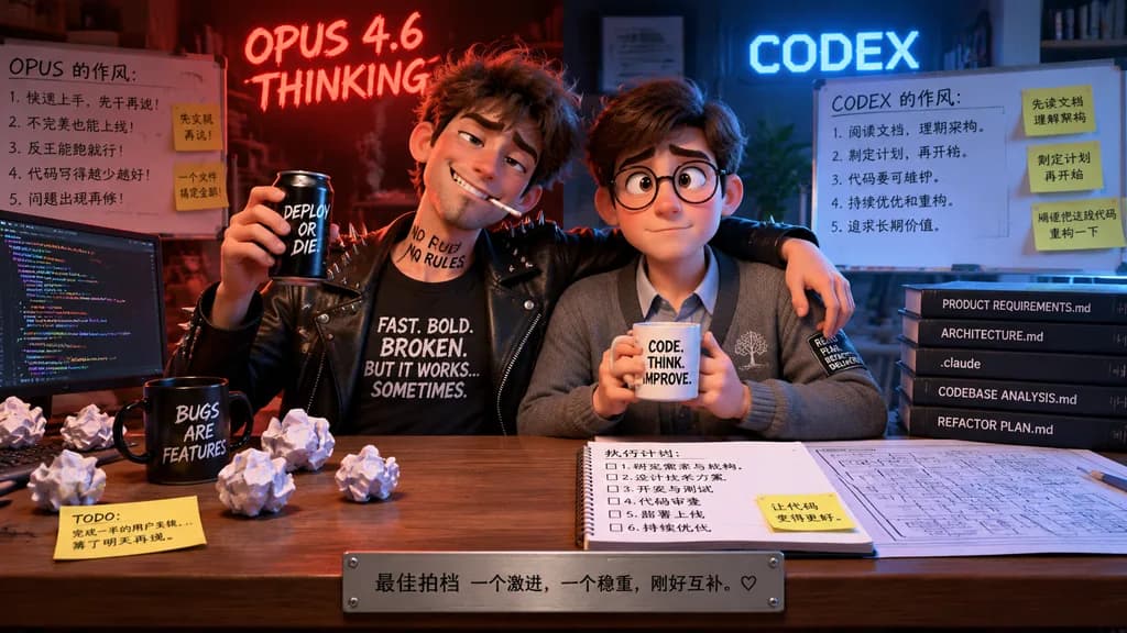 3D-иллюстрация Двух Противоположных Программистов
