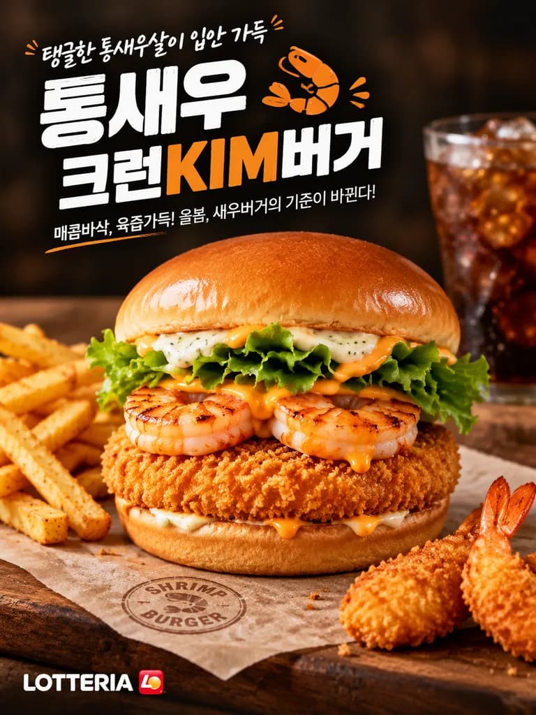 Commercial Fast Food Burger Advertisement Poster