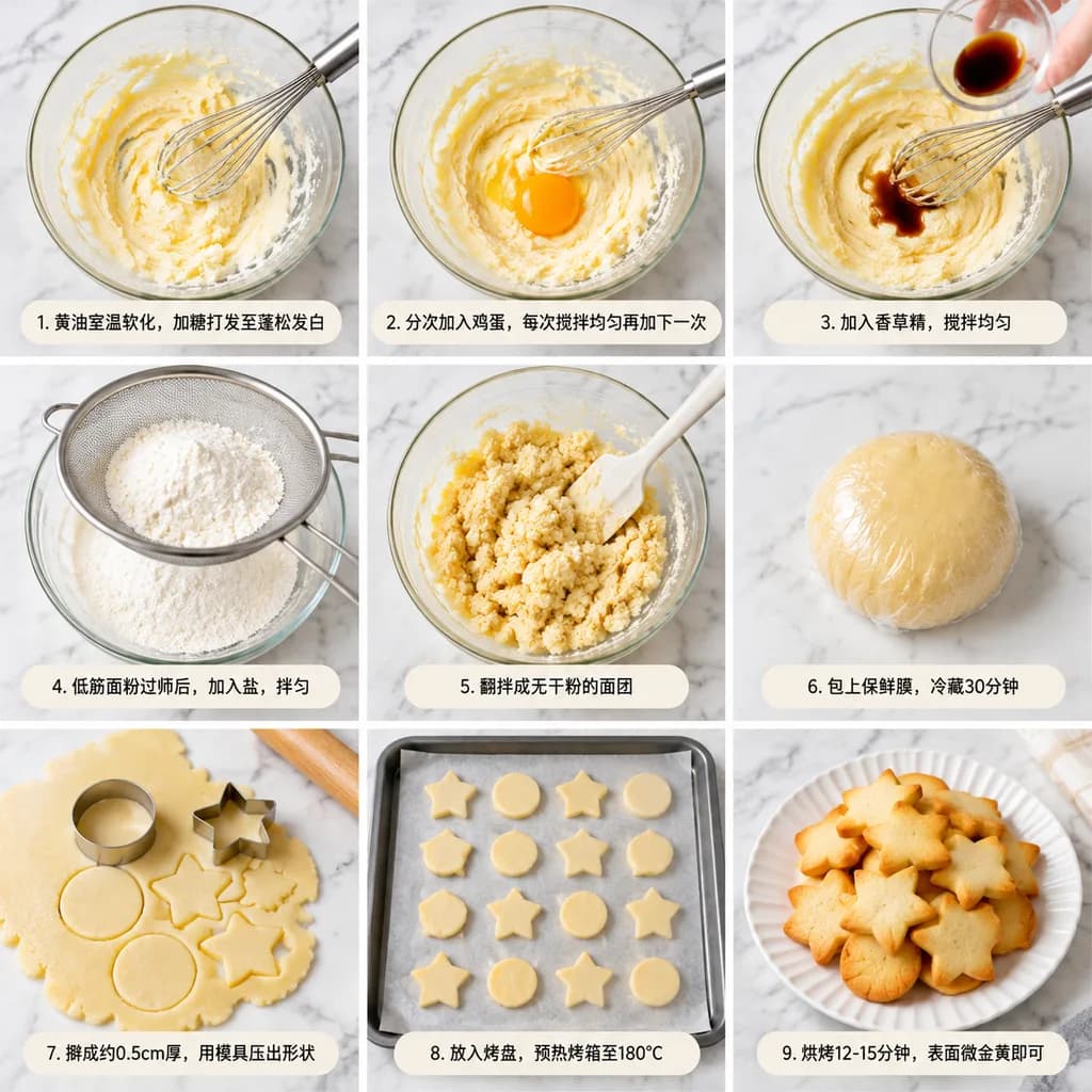 Baking Recipe Step-by-Step Tutorial Grid
