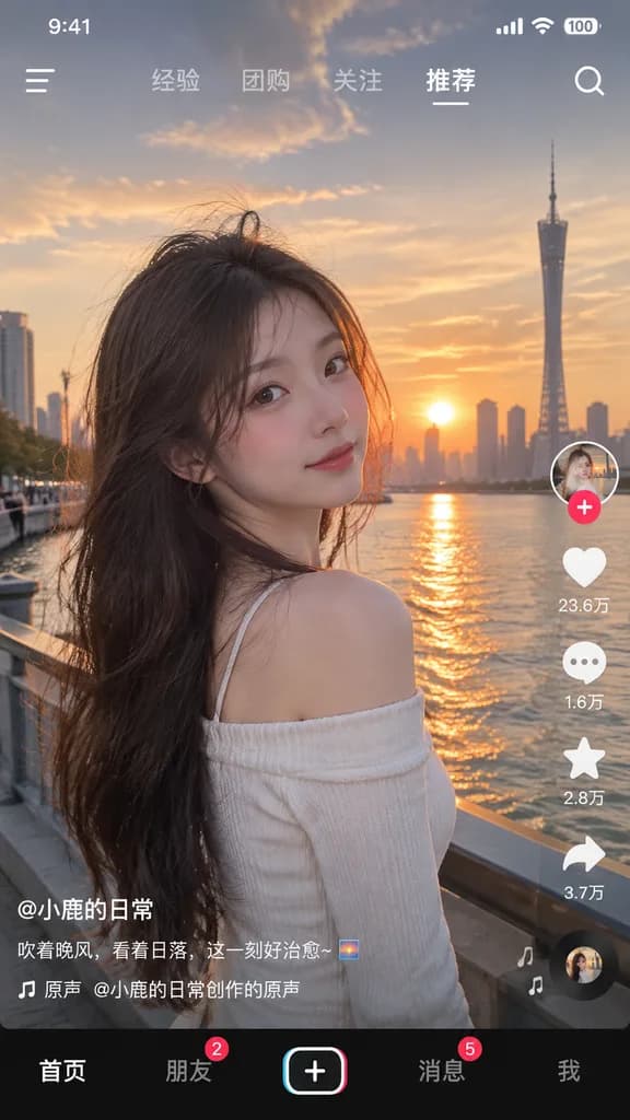 Short Video App Interface Mockup