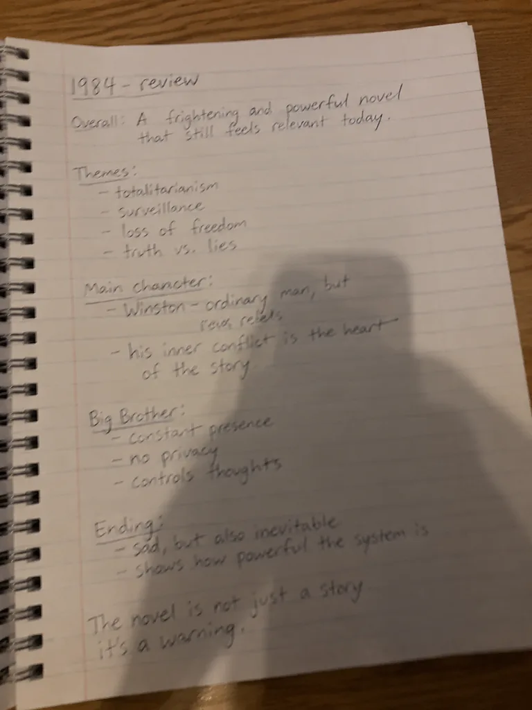Casual Phone Snapshot of Handwritten Notebook