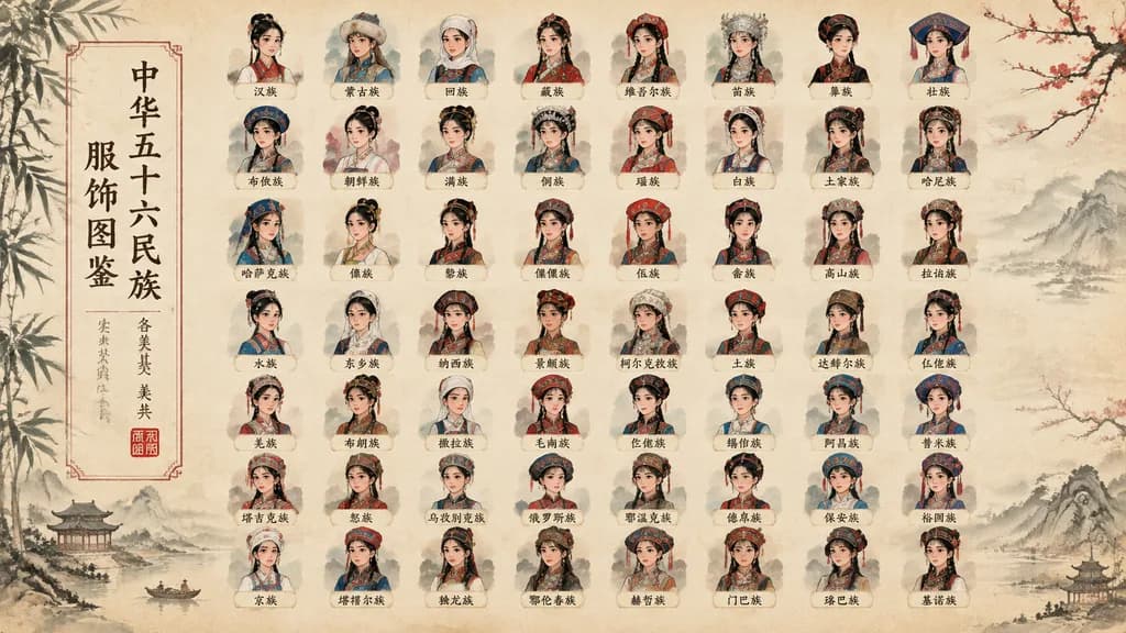Chinese Ethnic Costumes Reference Chart