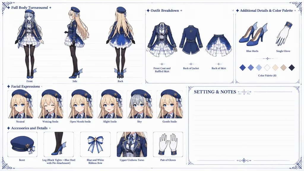 全身ターンアラウンド付きアニメ設定資料集
