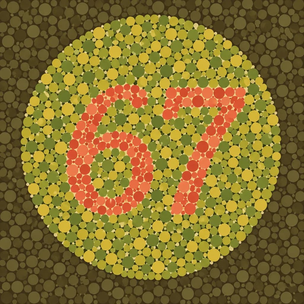 Ishihara Color Blindness Test Plate