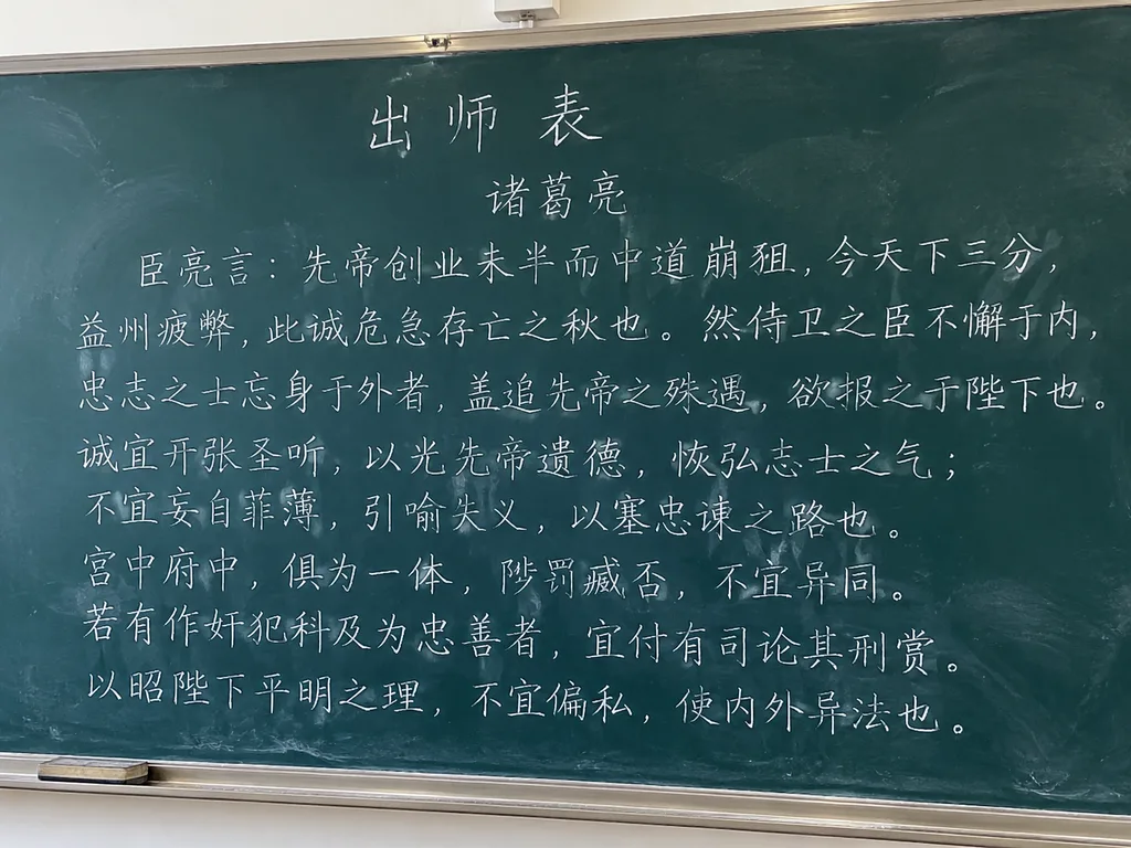 Handwritten Chalk Text on Blackboard