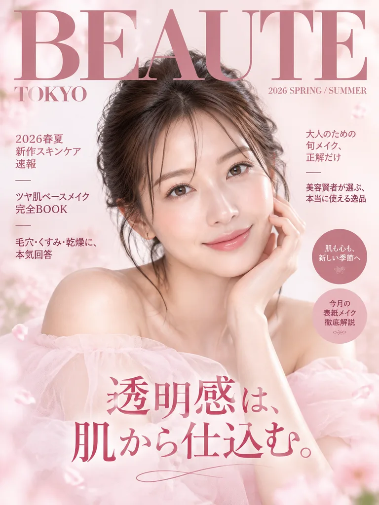日系美妝雜誌封面排版
