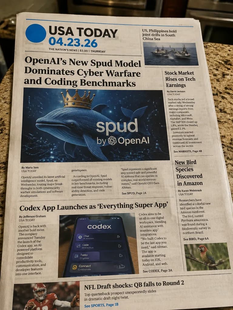 Printed Newspaper Front Page Mockup