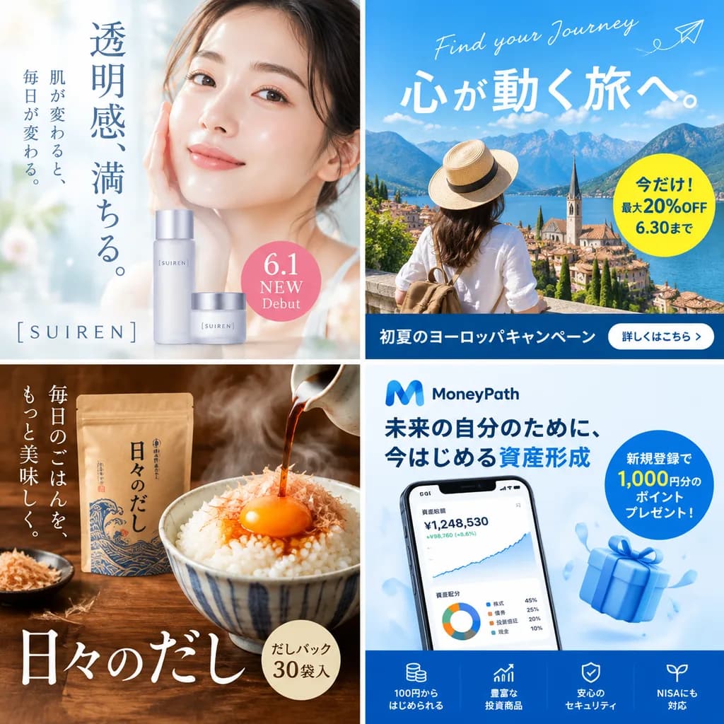 日本のWeb広告バナーグリッド