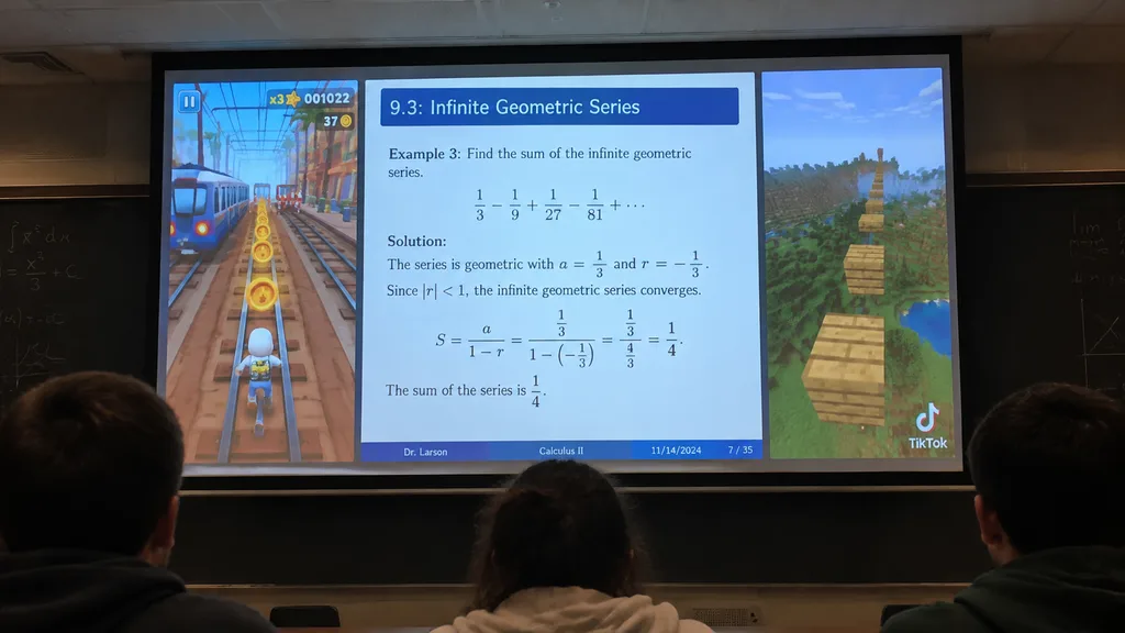 Brainrot Split-Screen Lecture Hall