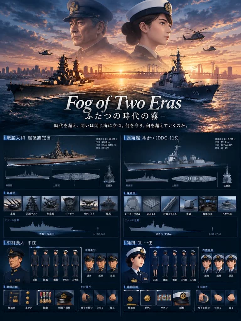 Dual Era Naval Poster and Model Sheet