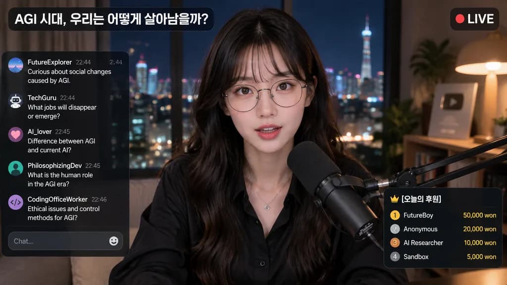 Live Stream Broadcast Interface Mockup