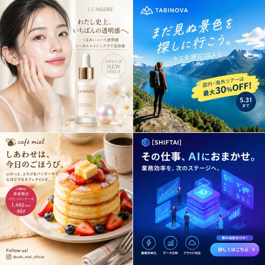 Japanese Web Ad Banner Grid