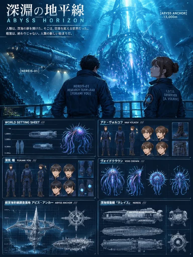 Deep Sea Sci-Fi Concept Sheet