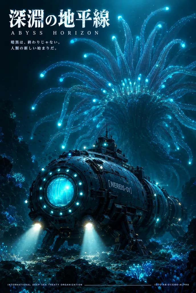 Постер научно-фантастического аниме про батискаф
