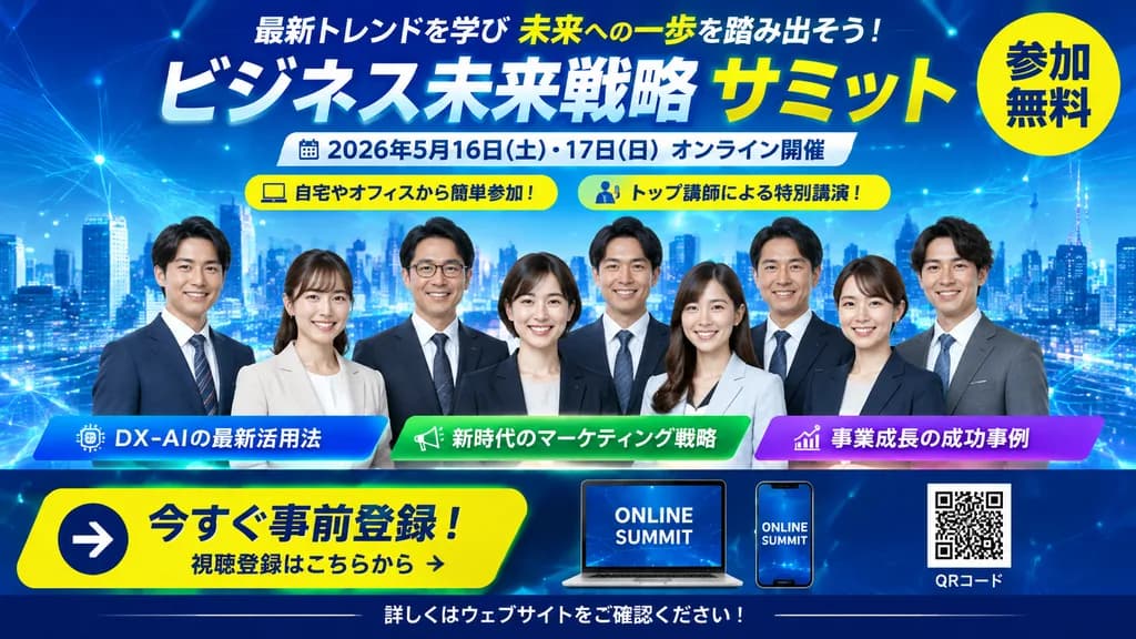 线上商业峰会活动宣传横幅