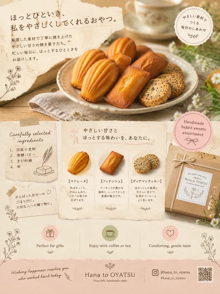 手作烘焙剪貼簿風宣傳單