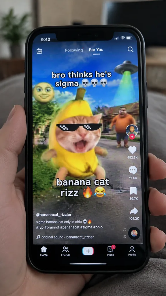 TikTok動画を再生するスマートフォン
