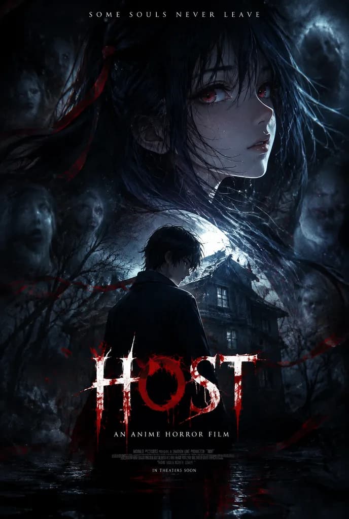 Anime Horror Cinematic Movie Poster