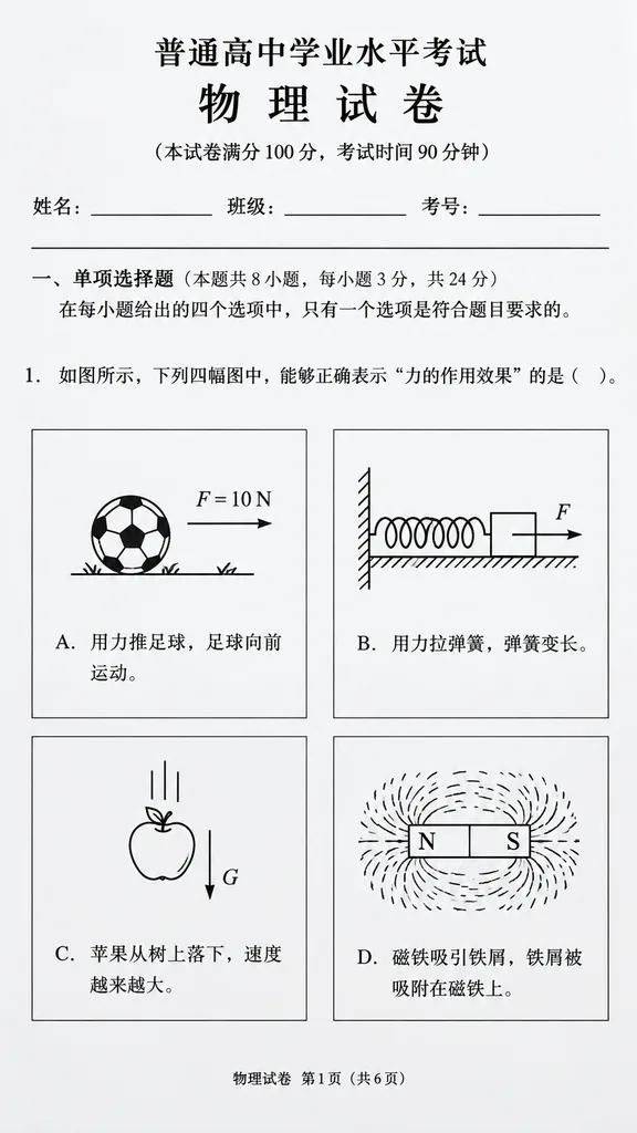 Multiple Choice Exam Paper Layout