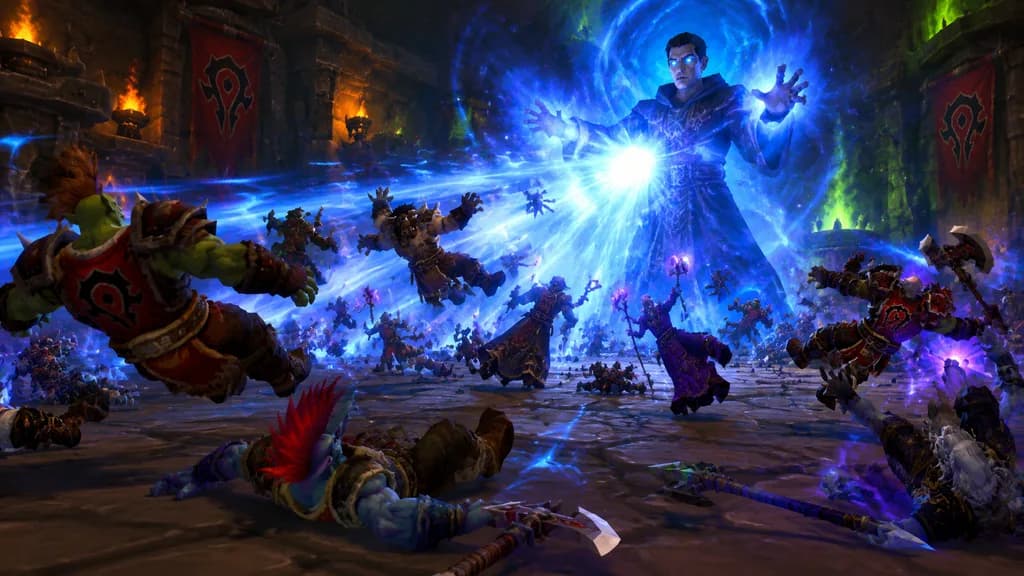 Retro MMORPG Horde Raid Boss Fight