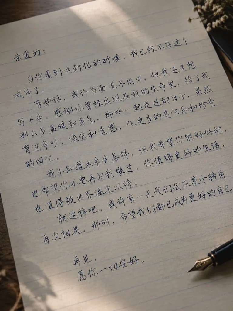 Realistic Handwritten Letter on Paper
