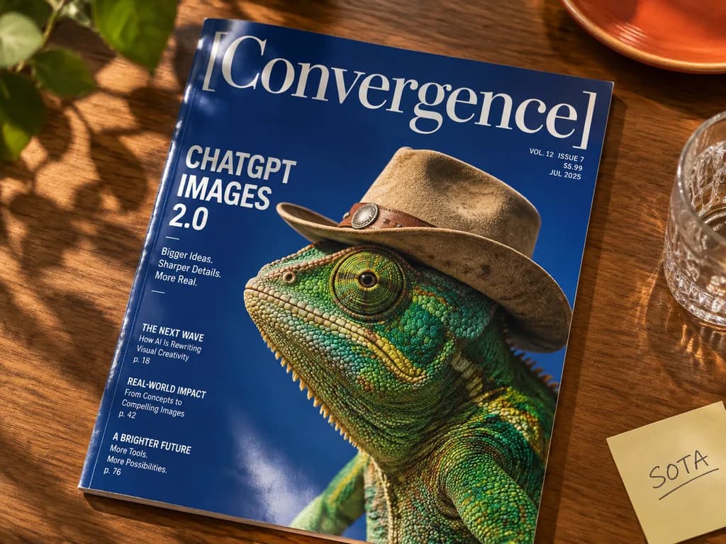 Glossy Editorial Magazine on Wooden Desk