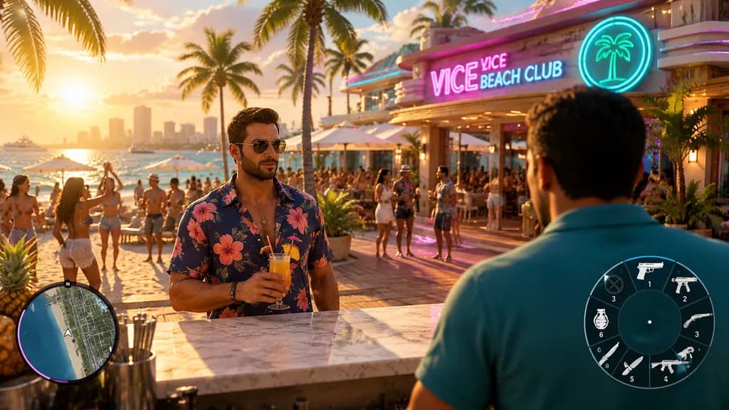 バイスシティ風ゲームスクリーンショット
