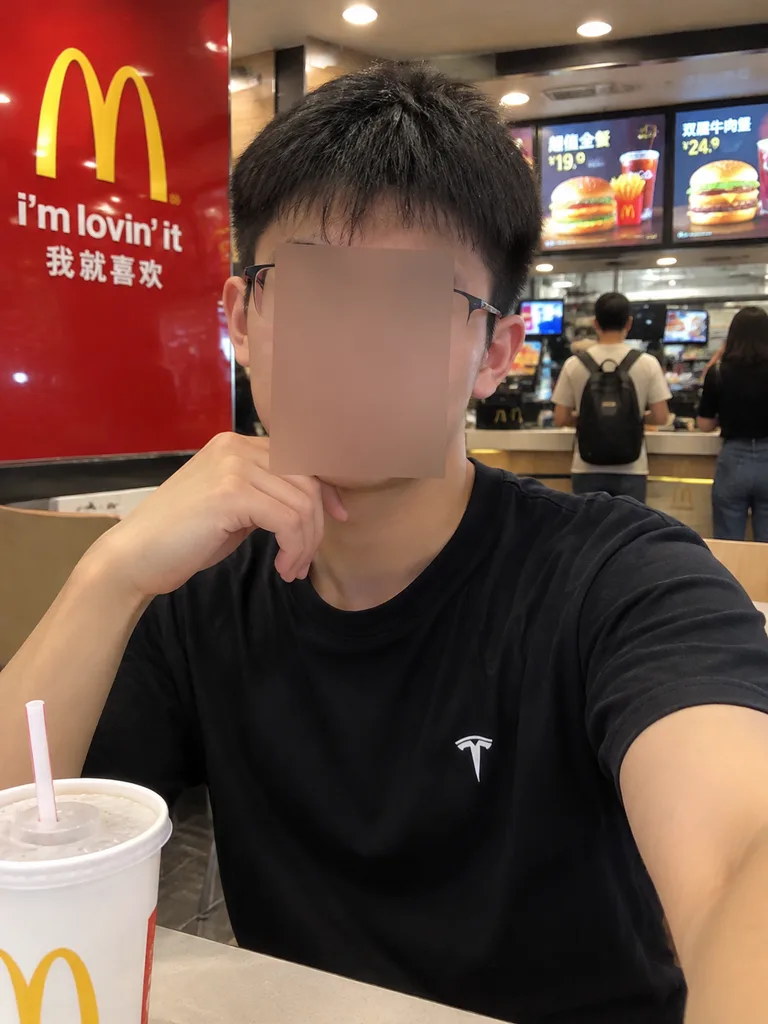 Casual Restaurant Selfie with Privacy Blur