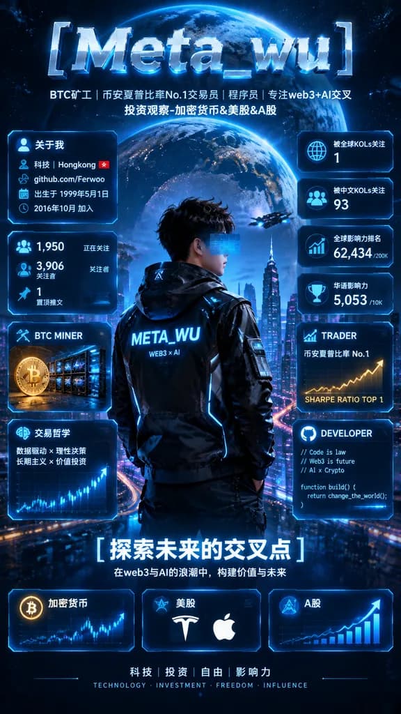 Киберпанк Web3 инфографик-постер профиля