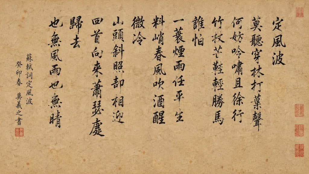 Classical Chinese Calligraphy Scroll on Xuan Paper