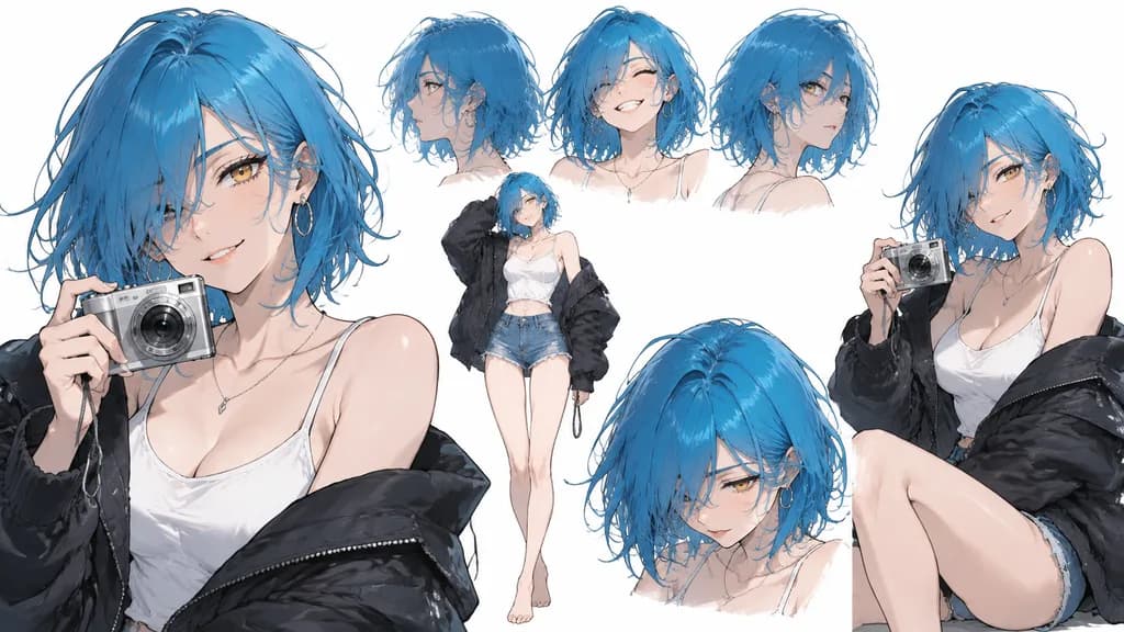 Anime Character Concept Design Sheet