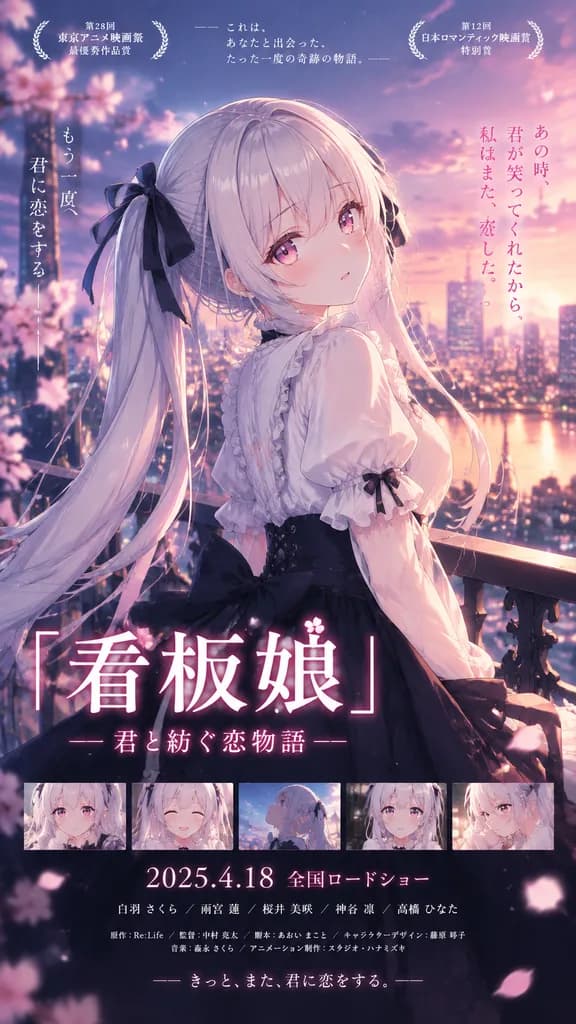 アニメ恋愛映画の劇場ポスター