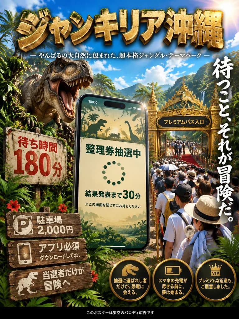 Japanese Jungle Theme Park Parody Poster