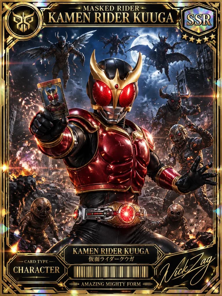 Card Colecionável SSR de Herói Tokusatsu