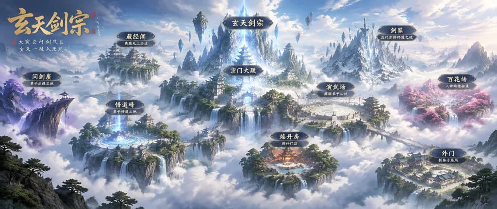Xianxia Cultivation Sect Panoramic Map