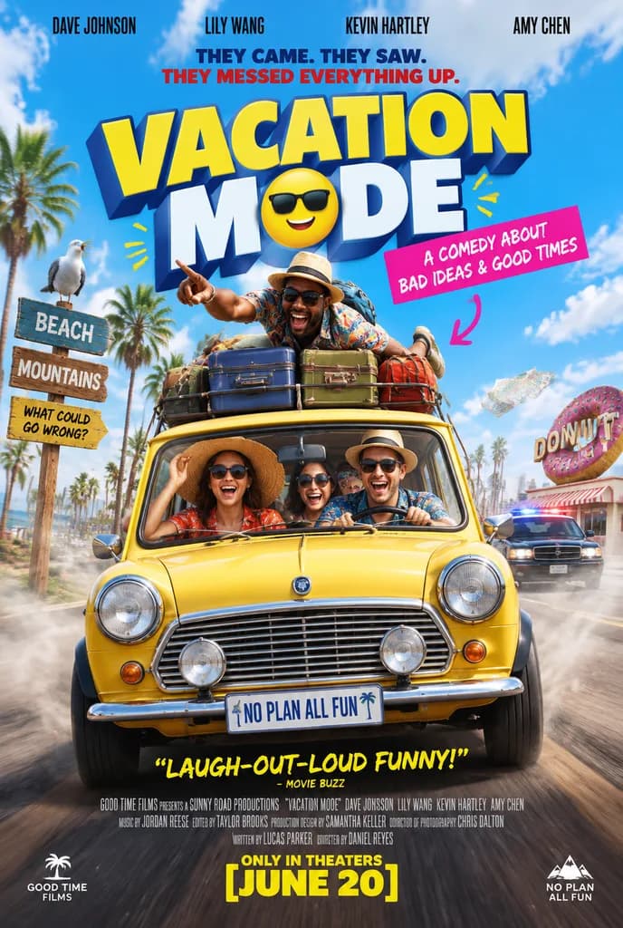 Summer Road Trip Comedy Movie Poster